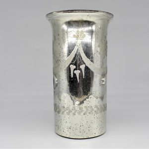 Large Mercury Glass Candle Holder/Flower Vase
